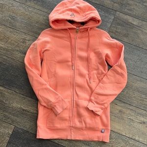 Salmon colored hoodie ‎ Aritzia